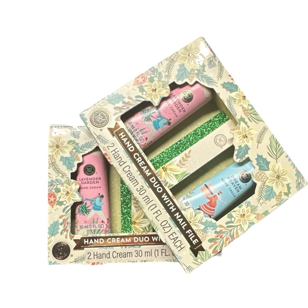 Hand Cream Gift Set Bundle Lavender Dream Heaven 4 Tubes Nail Files